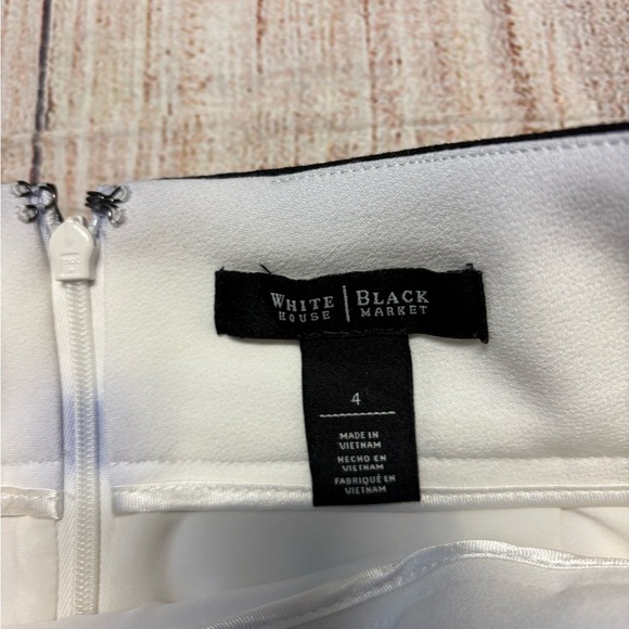 White House Black Market White and Black Pencil Skirt - Picture 3 of 5